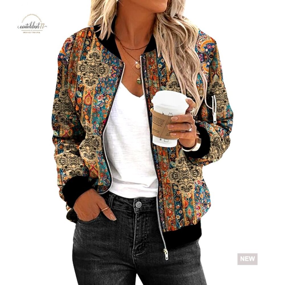 Lightweight Bomber Jacket with Pockets, Regular Fit, S-XXL